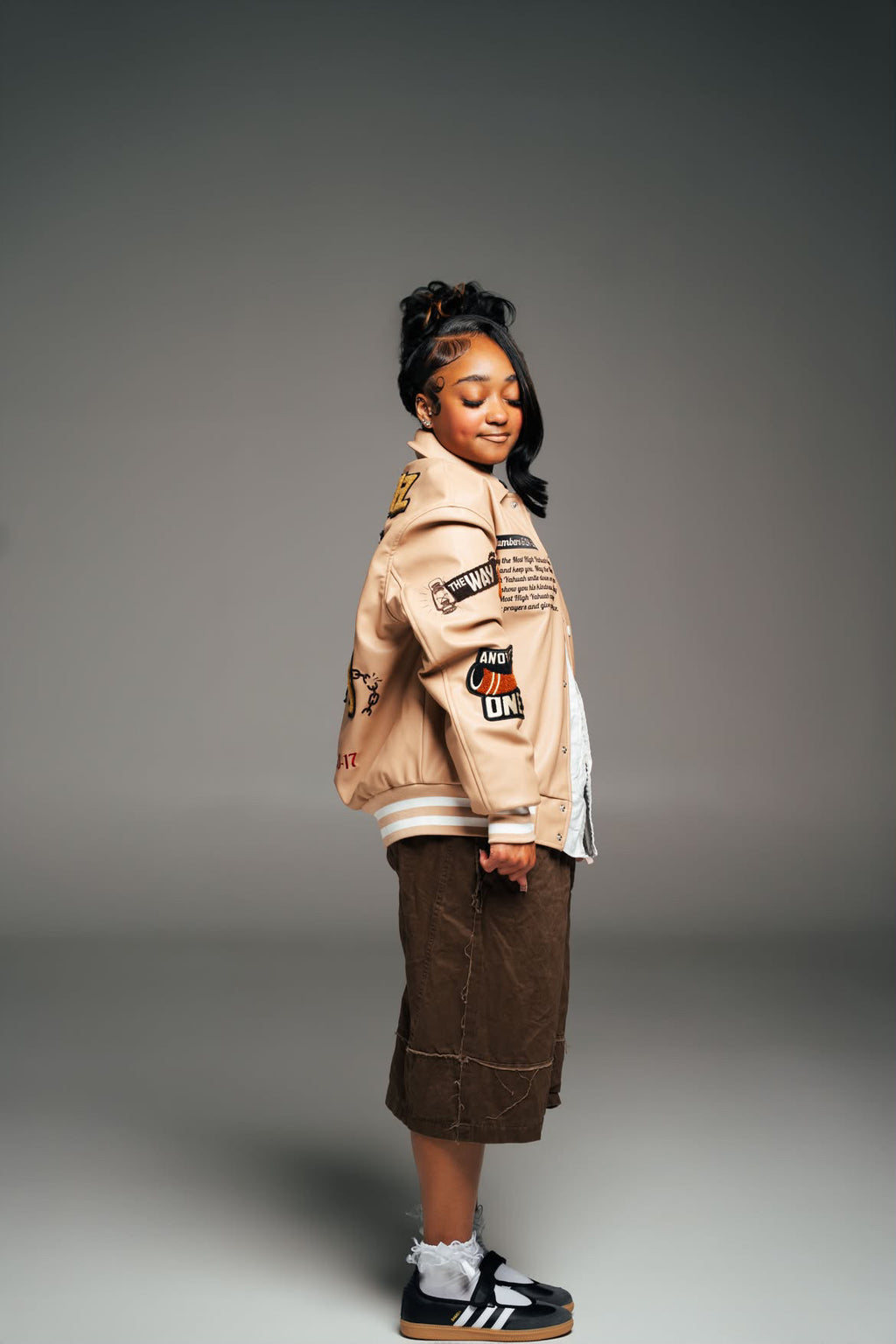 ‘Armor of YAH’ Full Leather Letterman Jacket