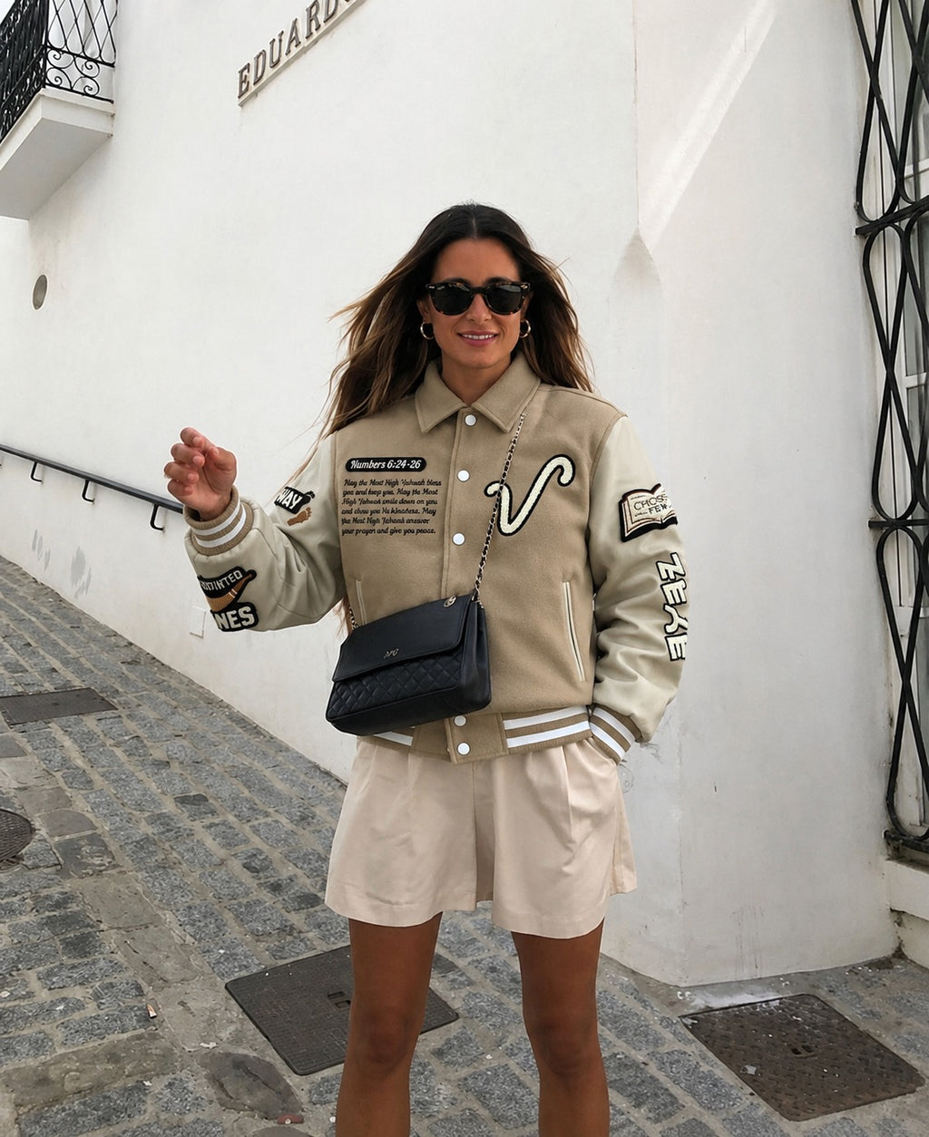 ‘Armor of YAH’ Wool/Leather Letterman Jacket